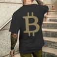ビットコインシンボル ポケットデザイン ミニマリスト メンズTシャツ バックプリント 彼への贈り物
