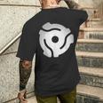 ビニールレコードファン 45Rpm アダプター レトロ Dj メンズTシャツ バックプリント 彼への贈り物