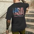 ビンテージ 愛国心あふれるアメリカ国旗 Usa メンズ レディース キッズ ギフト メンズTシャツ バックプリント 彼への贈り物