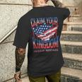 ビンテージアメリカ国旗ドリームクレームユアキングダムの悪夢 メンズTシャツ バックプリント 彼への贈り物