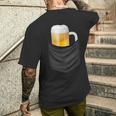 ビール 酒 面白いtシャツ 面白い ジョッキ ポケット 飲み おもしろ 飲み会 のんべえ メンズ ネタ 服 メンズTシャツ バックプリント 彼への贈り物