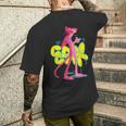 ピンクパンサー クールな猫 グラフィティ チョークアート メンズTシャツ バックプリント 彼への贈り物