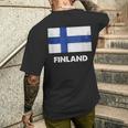 フィンランド国旗tシャツ メンズTシャツ バックプリント 彼への贈り物