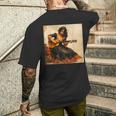 フラメンコダンサー セビリア Espana フラメンコ愛好家 スペインアート メンズTシャツ バックプリント 彼への贈り物