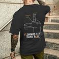 フレミングス 左手用ルール メンズTシャツ バックプリント 彼への贈り物