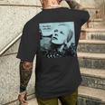 ブライアン・ウォードによるデヴィッド・ボウイ ハンキードリー ブルー 写真 メンズTシャツ バックプリント 彼への贈り物