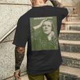 ブライアン・ウォードによるデヴィッド・ボウイの神の対称写真。 メンズTシャツ バックプリント 彼への贈り物