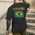 ブラジルの国旗 Brasil メンズTシャツ バックプリント 彼への贈り物