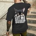 ブラック&タン チワワ Let Meleep Dog Chiwawa Lover メンズTシャツ バックプリント 彼への贈り物