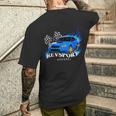 ブルー WrxSti メンズTシャツ バックプリント 彼への贈り物