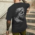 プラトンギリシャ哲学者 メンズTシャツ バックプリント 彼への贈り物