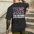 プロトランプシャツ2024 大統領トランプの帰還 2025 メンズTシャツ バックプリント 彼への贈り物