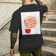 ヘルシーシャツアップル 最新 医者を遠ざける メンズTシャツ バックプリント 彼への贈り物