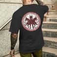 ヘルハウンド ケルベロス コスチューム 三頭 ハデスの猟犬 メンズTシャツ バックプリント 彼への贈り物
