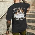 ベスト・ドッグ・ママ、子犬とジャック・ラッセル・テリア メンズTシャツ バックプリント 彼への贈り物