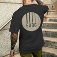 ベースギタリストベースプレーヤー Eadg 4弦 ベージュ アンティーク調 メンズTシャツ バックプリント 彼への贈り物