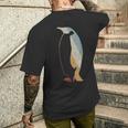ペンギン レトロスタイル ビンテージ メンズTシャツ バックプリント 彼への贈り物