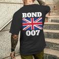 ボンドユニオンフラッグ 007 レトロシャツ メンズTシャツ バックプリント 彼への贈り物