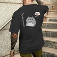 ボンレス犬とボンレス猫 はらぺこ ボンレス猫 メンズTシャツ バックプリント 彼への贈り物