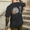 ボンレス犬とボンレス猫 ハフハフ ボンレス猫 メンズTシャツ バックプリント 彼への贈り物
