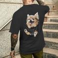 ポケットに入ったチワワ チワワ 長髪 チワワ 犬好き メンズTシャツ バックプリント 彼への贈り物