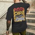 ポテトチップスは常に答えです スナック愛好家 ポテトチップス メンズTシャツ バックプリント 彼への贈り物