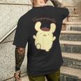 ポムポムプリン ジャンプ ダークカラー メンズTシャツ バックプリント 彼への贈り物