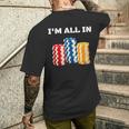 ポーカープレイヤー I'm All In カード カジノ 恋人 ギフト ギャンブル メンズTシャツ バックプリント 彼への贈り物