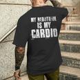 マイ・ビューティフル・イズ・マイ・カーディオ・ファニー・ハズ・ボーイフレンド メンズTシャツ バックプリント 彼への贈り物