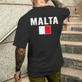 マルタ マルチーズ ティーフラッグ お土産ギフト メンズTシャツ バックプリント 彼への贈り物