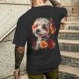 マルチプー犬 グラフィック ペット イラスト マルチプー メンズTシャツ バックプリント 彼への贈り物