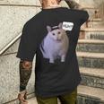 ミームハァキャット面白い メンズTシャツ バックプリント 彼への贈り物