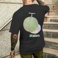 メロン Melon 『フルーツ ポップ』果物 リアル シンプル かわいい イラスト メンズTシャツ バックプリント 彼への贈り物