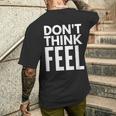 モチベーションを高める引用tシャツ Don't Think Feel インスピレーション メンズTシャツ バックプリント 彼への贈り物