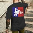 モトクロス オートバイ ダートバイク ギア レーシングウェア オフロード メンズTシャツ バックプリント 彼への贈り物