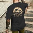 モンキーバイクライダーレトロクラシック原付オートバイtシャツ メンズTシャツ バックプリント 彼への贈り物