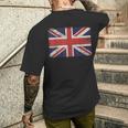 ユニオンジャック ヴィンテージ 英国国旗 ブリティッシュレトロフラッグ メンズTシャツ バックプリント 彼への贈り物