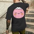 ユーモア餅 シンプルでミニマルな和スイーツ餅 Mochi メンズTシャツ バックプリント 彼への贈り物