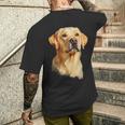 ラブラドールレトリバー 犬 モチーフ ペット ラブラドールレトリバー メンズTシャツ バックプリント 彼への贈り物