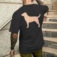 ラブラドールレトリバー 犬のシルエット メンズTシャツ バックプリント 彼への贈り物