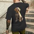 ラブラドール・レトリーバー 犬モチーフ ラブラドール かわいい ラブラドール メンズTシャツ バックプリント 彼への贈り物
