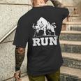 ランニング ブル レイジング ブルズ ラン 闘牛 カウボーイズ 恋人 動物 メンズTシャツ バックプリント 彼への贈り物