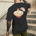 ラーメン ドット絵 メンズTシャツ バックプリント 彼への贈り物
