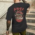 ラーメン ドラゴン アジアンスタイル ポップカルチャー 03 メンズTシャツ バックプリント 彼への贈り物