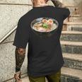 ラーメンコスチューム 簡単 ラストミニッツ ハロウィン 麺 和 メンズTシャツ バックプリント 彼への贈り物
