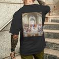 ルネッサンス名画 アテネの学校 メンズTシャツ バックプリント 彼への贈り物