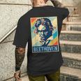 ルートヴィヒ・ヴァン・ベートーヴェン ポスター ミュージシャン 作曲家 メンズTシャツ バックプリント 彼への贈り物