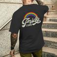レインボー、プライドタイム、Lgbt メンズTシャツ バックプリント 彼への贈り物