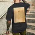 レオナルド・ダ・ヴィンチのウィトルウィウス人 メンズTシャツ バックプリント 彼への贈り物