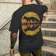 レトロ ヴィンテージ キツネ 反射 70年代 80年代 犬 動物 メンズTシャツ バックプリント 彼への贈り物